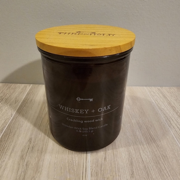 Threshold Other - Whiskey + Oak Crackling Wood Wick Candle by Threshold- 9oz